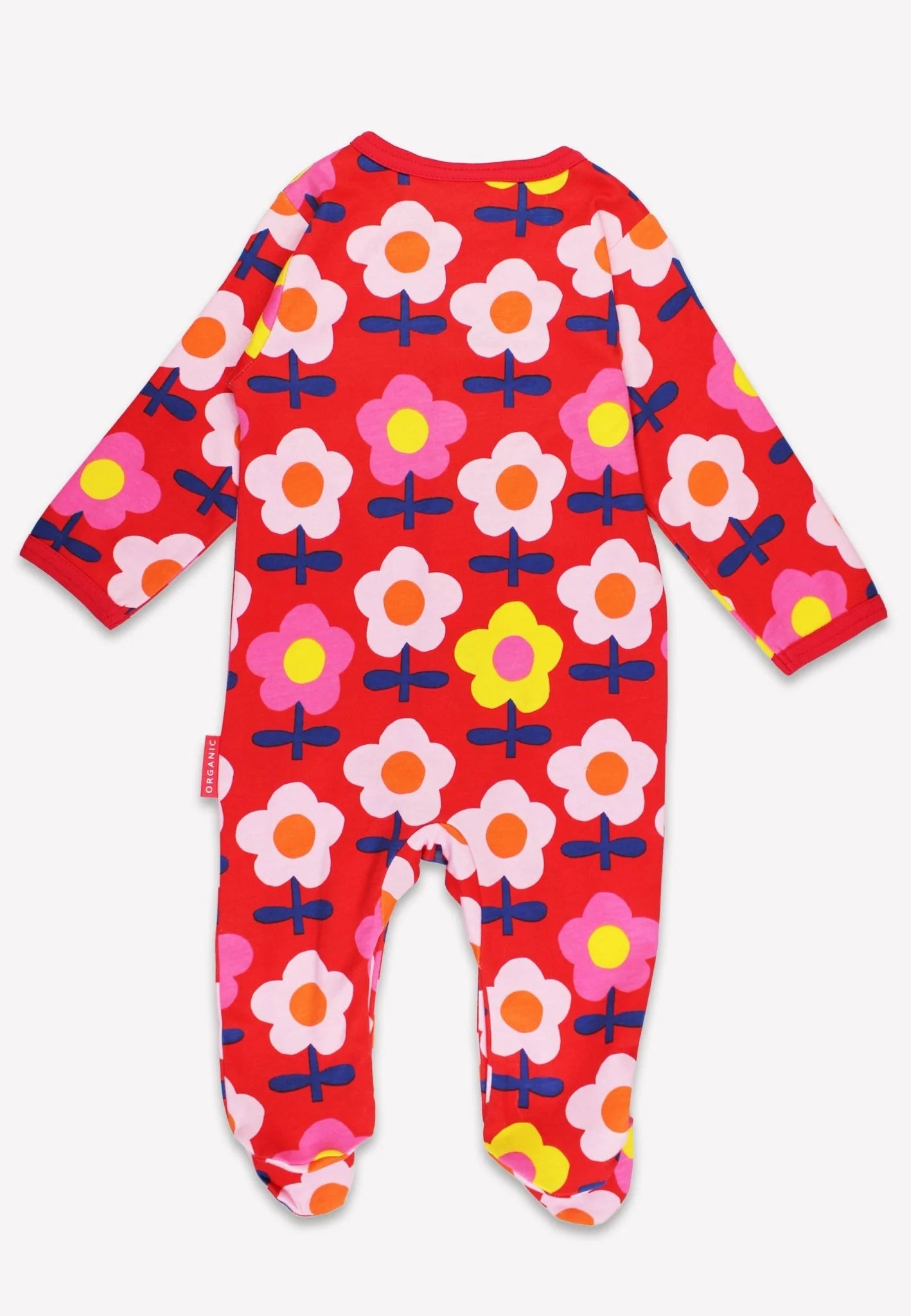 Organic Pink Flower Print Sleepsuit (0-3m 56cm)