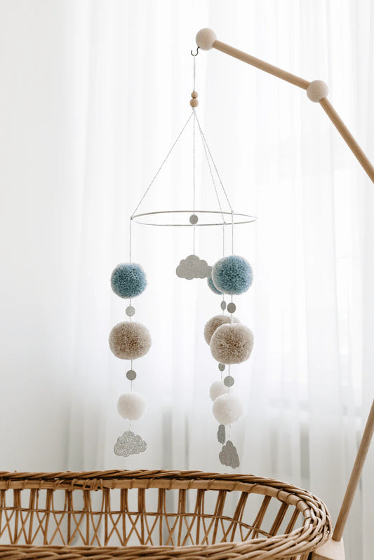 TISU crib pom-pom mobile, Cloud